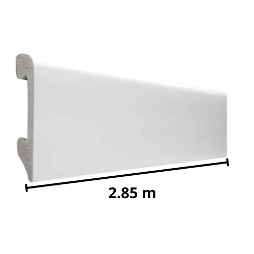 Zocalo PVC Arq 585 - 70mm x 15mm x 2.85m - Blanco
