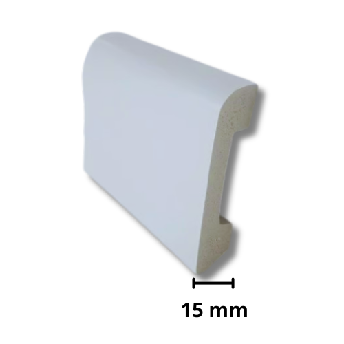 Zocalo PVC Arq 585 - 70mm x 15mm x 2.85m - Blanco