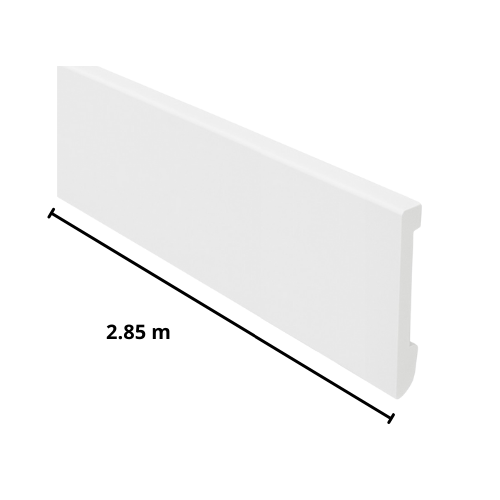 Zocalo PVC Arqui 747 - 100mm x 12mm x 2.85m Blanco