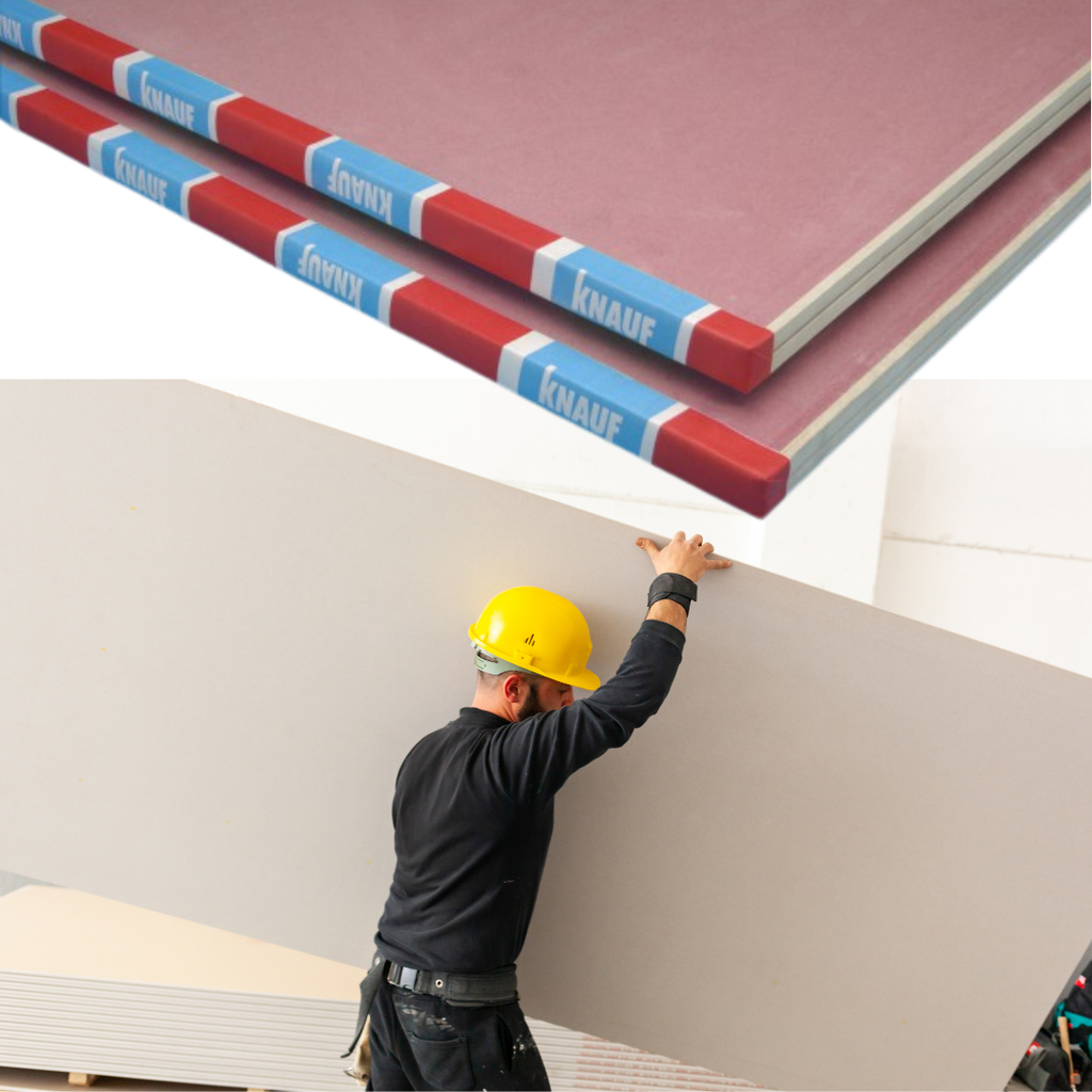Placa Yeso Roja RF Knauf 12,5mm x 1.2m x 2.4m