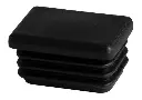 Tapa PVC Plana Para Caño 30 x 50mm - Negra