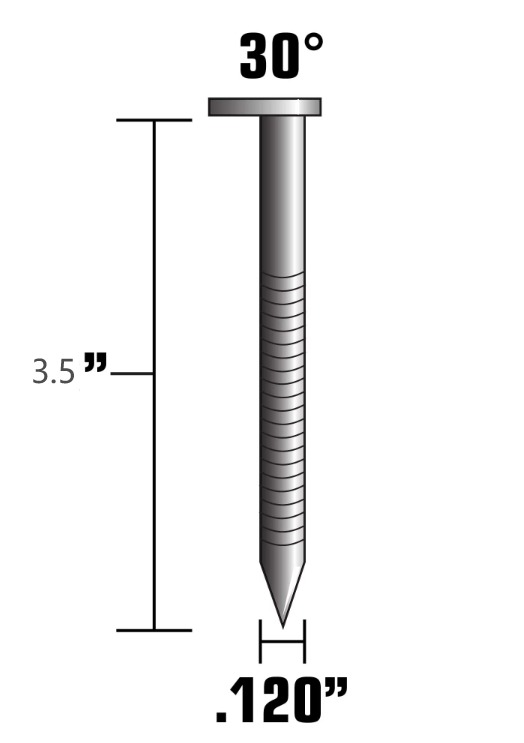 Clavo 30 Grados 2'' 50mm x 3mm - Tira Papel x 12 UN