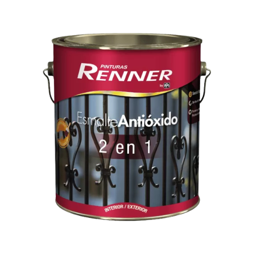 Esmalte Antióxido 2 en 1 Satinado Blanco 3,6L Renner-