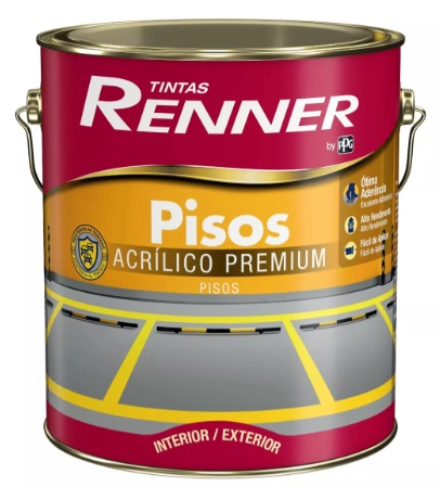 Pintura Piso Base Agua Negro Mate 0.9L Renner-