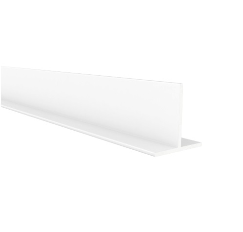 Perfil Aluminio T Blanco - 6mm x 6mm x 14mm x 6.4m