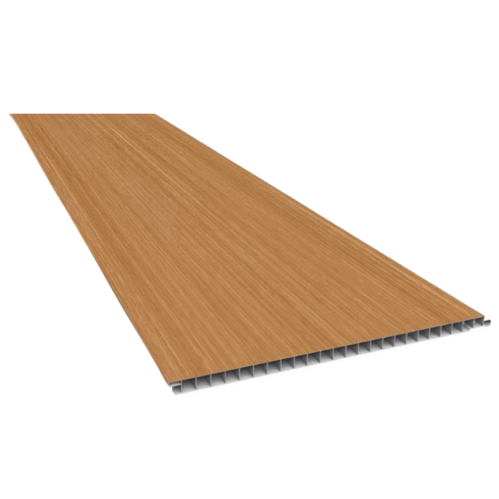 PVC Cielo Raso Madera Nobre Angelim - Plasbil 10mm x 25cm x 6m - REVID Junta Seca