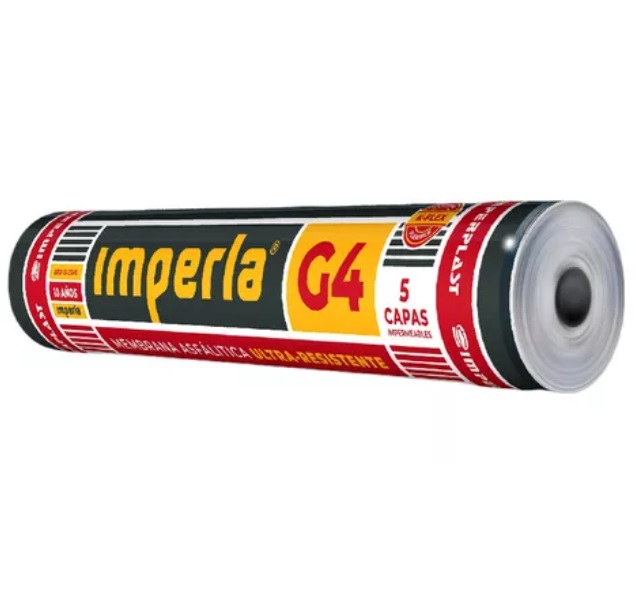 Membrana Asfaltica Imperla G4 Flex 1m x 10m x 4mm 44 Kg
