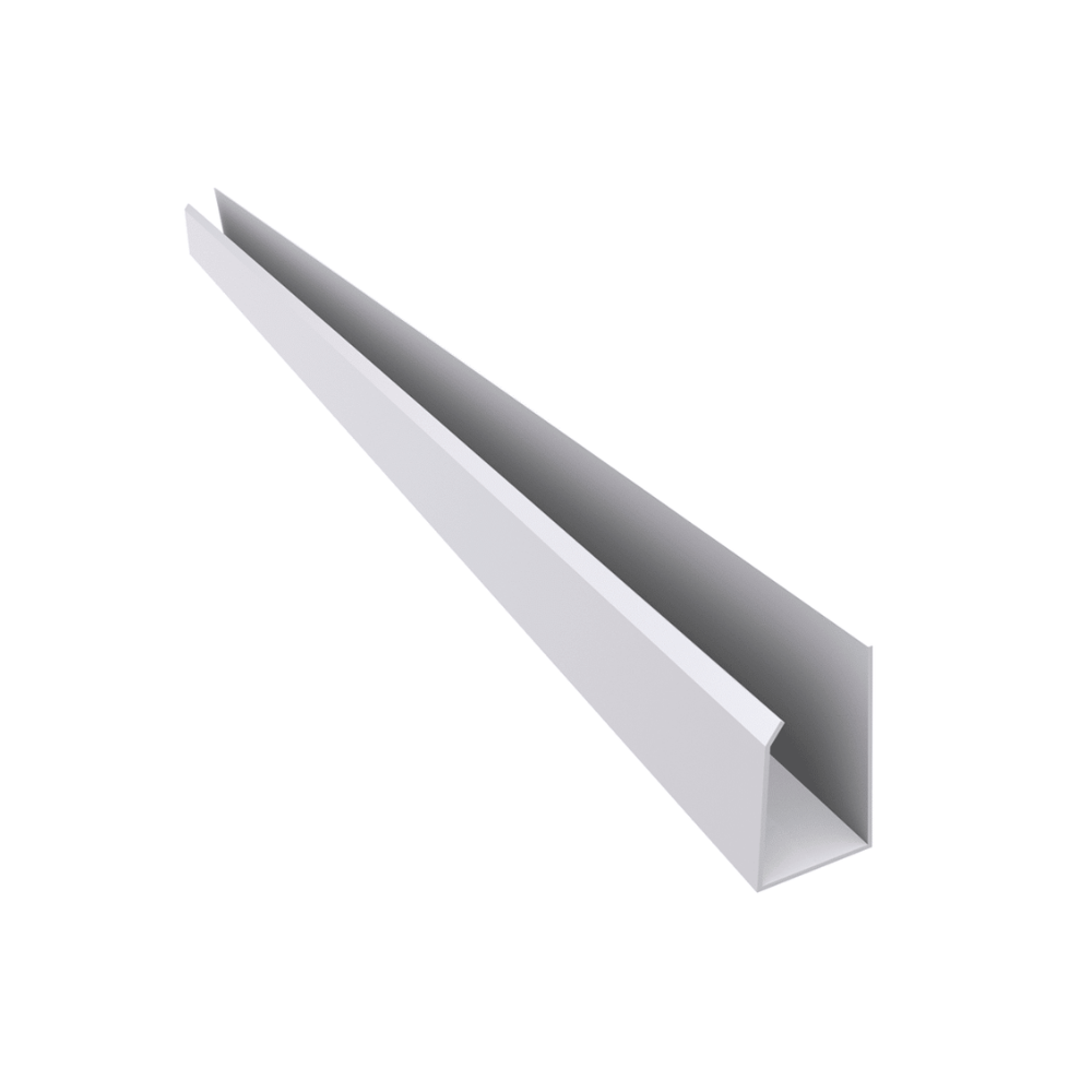 PVC Perimetral U Tipo J Blanca x 6m - Plasbil