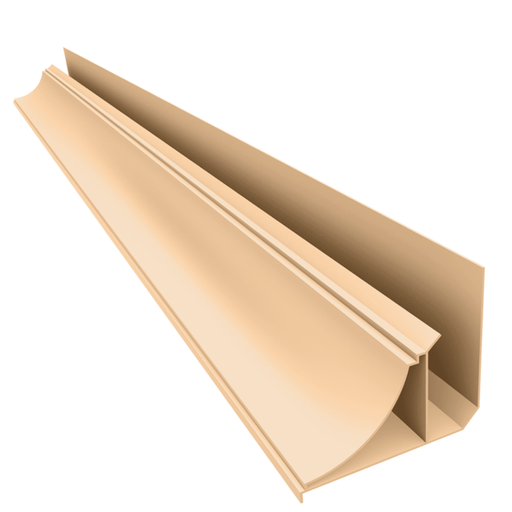 [102302] PVC Perimetral Media Caña Roble Plasbil x 6m
