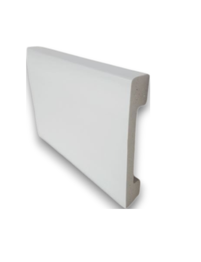 [102217] Zocalo PVC Arqui 747 - 100mm x 12mm x 2.85m Blanco