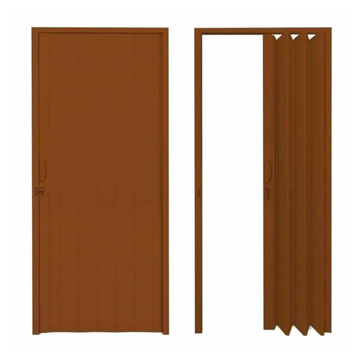 [101955] Puerta PVC Plegable Plasbil Marron - 2,1m x 70cm