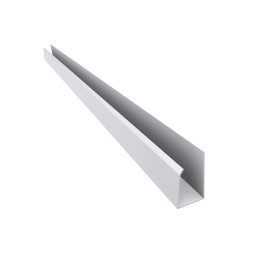 [101075] PVC Perimetral U Tipo J Blanca x 6m - Plasbil
