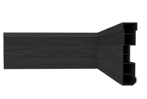 [102809] Zocalo Pvc  Nobre Negro 70mm x 2,4m
