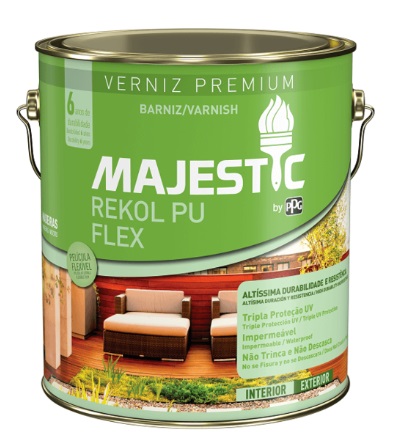 [102831] Majestic Verniz Rekol PU Flex Mogno Brillante x 3.6L- 