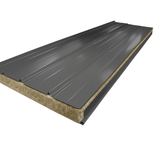 [103368] Isopanel Lana Roca Trapezoidal 0.4mm x 95cm x 145mm Roof Rock Wool 100mm RAL 3020