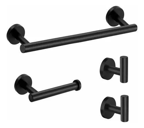 [103546] Kit Accesorios Negro Mate Baño